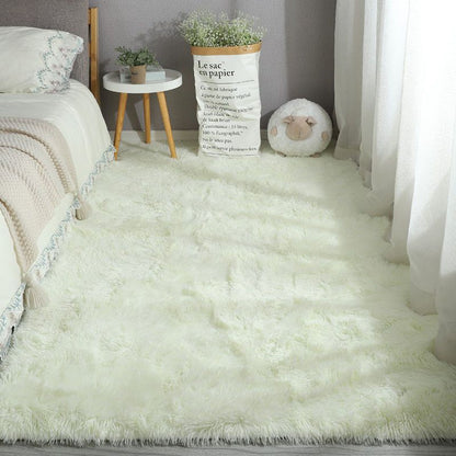 Thick Soft Plush Fluffy Rug For Bedroom Living Room Deep Pile Faux Furry Floor Rug For Contemporary Home Interior Decor: