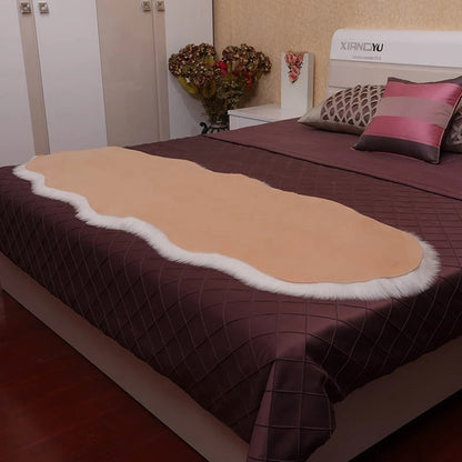 Soft Faux Sheepskin Furry Rug For Bedroom Deep Pile Shaggy Carpet Mat For Living Room Bedroom Cosy Sofa Rug Ideal For Wooden Floors