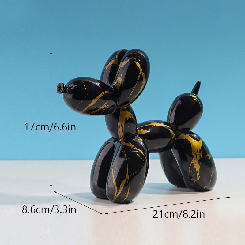Balloon Dog Sculpture Figurines for Modern Apartment Interior Design Resin Doggy Ornament For Coffee Table Desktop Decoration