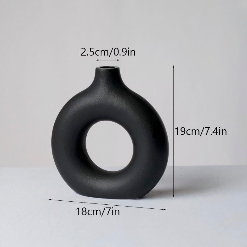 Nordic Ceramic Vase Minimalist Contemporary Scandinavian Design Table Top Home Decoration Accessories