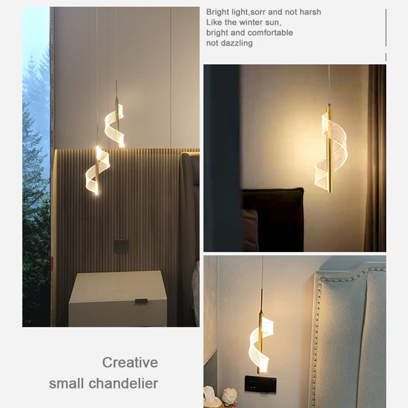 Contemporary Designer Nordic LED Pendant Lights Modern Hanging Lanterns For Bedside Decoration Elegant Living Room Dining Room Lighting