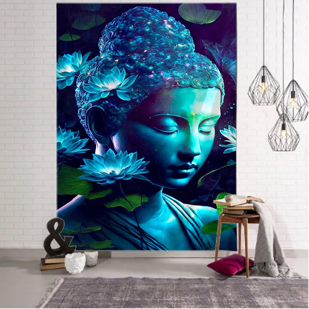 Bohemian Buddha Wall Tapestries High Quality Large Format Hanging Tapestry For Living Room Bedroom Creative Artistic Home Art Decor