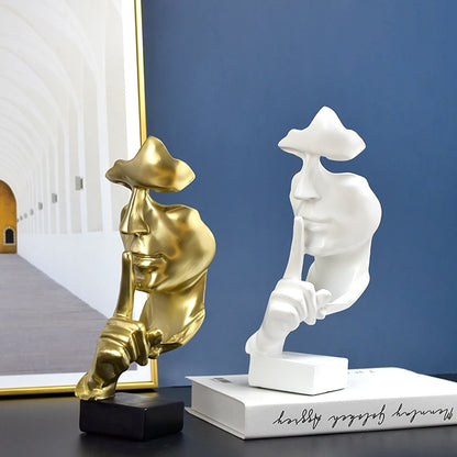 Quiet People Abstract Arts Statuettes Modern Figurines For Contemporary Apartment Living Room Mantelpiece Creative Home Decor