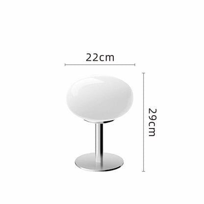 Italian Glass & Chrome LED Table Lamp - Stained Glass Shade Bedside Lamp Desk Lamp in 8 Color Options