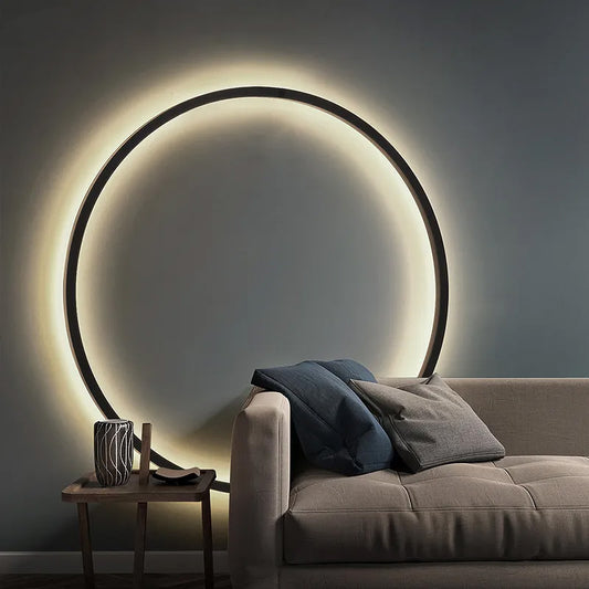 Simple Circle Ring Of Light LED Wall Light Modern Interior Lighting For Sofa Background Decoration Living Room Bedroom Light Decor