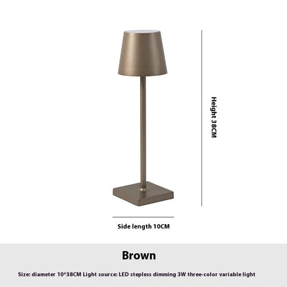 USB Rechargeable Cordless Table Lamp with Touch Switch – Waterproof LED Accent Lighting for Restaurants, Bedrooms, Hotels & Home Decor