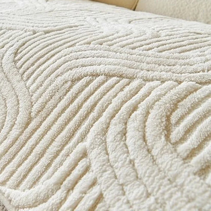 Close-up of a textured white blanket