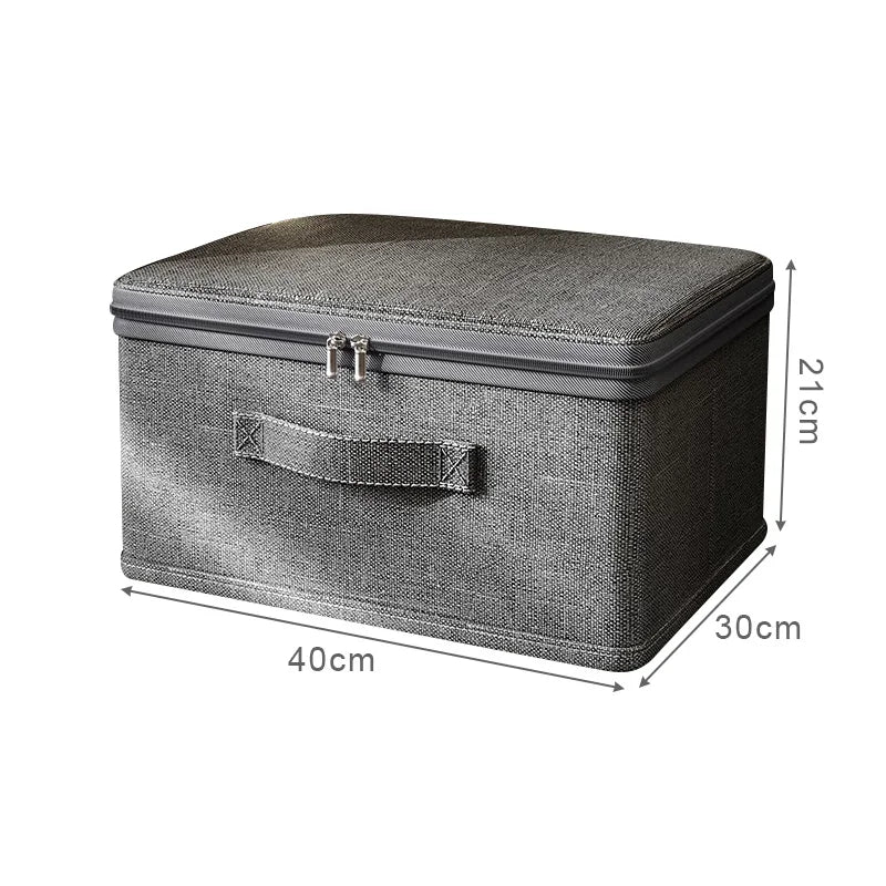 Zippered Clothes Storage Box – Large Capacity Closet Organizer for Clothing, Quilts, Underwear & Wardrobe Essentials
