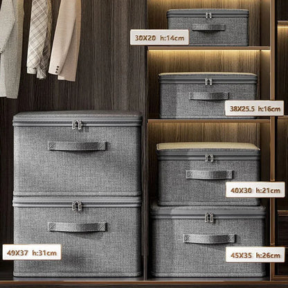 Zippered Clothes Storage Box – Large Capacity Closet Organizer for Clothing, Quilts, Underwear & Wardrobe Essentials