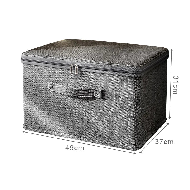 Zippered Clothes Storage Box – Large Capacity Closet Organizer for Clothing, Quilts, Underwear & Wardrobe Essentials