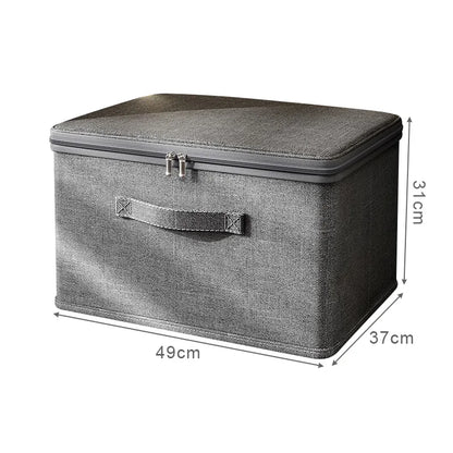 Zippered Clothes Storage Box – Large Capacity Closet Organizer for Clothing, Quilts, Underwear & Wardrobe Essentials