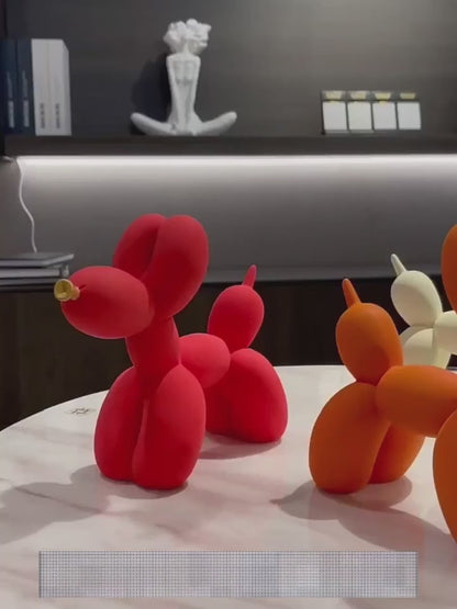 Balloon Dog Sculpture Figurines for Modern Apartment Interior Design Resin Doggy Ornament For Coffee Table Desktop Decoration