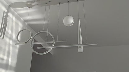 Modern Nordic Chandelier Lighting Fixture – Luxury Pendant Lamp, LED Ceiling Light, Contemporary Hanging Indoor Lighting for Dining Room, Living Room & Home Décor