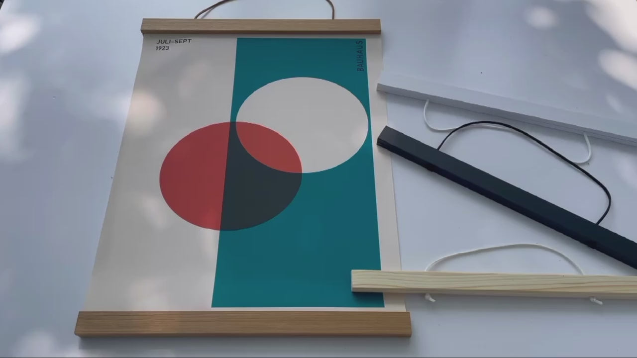 Natural Teak Magnetic Wooden Picture Hanger Frames for Wall Art fine Art Canvas Print Frame