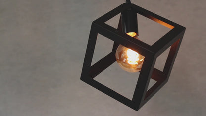 Modern Nordic Geometric Iron Cage LED Ceiling Light Pendants Lamps Classic Retro Industrial Lighting For Living Room Dining Room Trendy Pendant Lighting