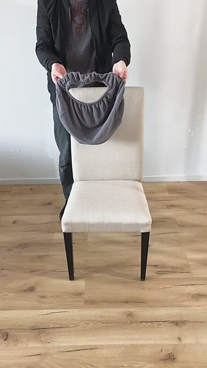 Solid Color Universal Seat Colors Slip On Elasticated Jacquard Print Chair Protectors For Living Room Parties Functions etc