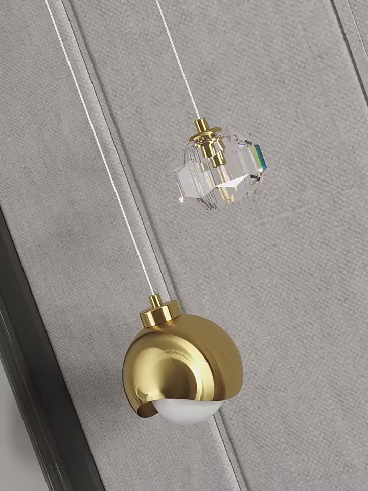 Modern Glass Spherical LED Pendant Light For Bedroom / Bedside – Contemporary Designer LED Lighting for Bedrooms, Bars, Dining Areas, Kitchens & Stylish Home Interiors