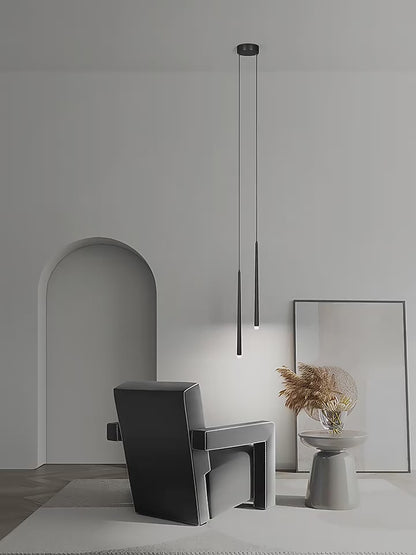 Modern Minimalist Hanging Tube LED Pendant Lights For Bedside Table Bedroom Sofa Side Lighting For Living Room Contemporary Interior Styling