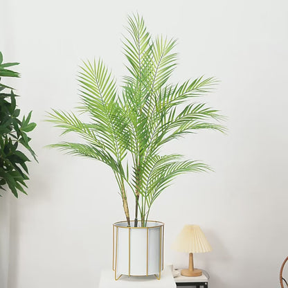 Large Artificial Palm Tree Tropical Plants Plastic Fake Leaves Green Monstera For Home Garden Decor 125cm