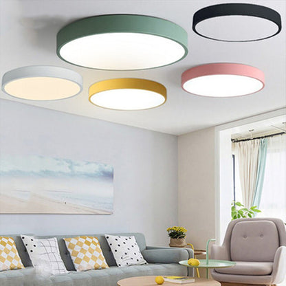 Modern Minimalist Colorful LED Ceiling Lights Low Profile Lighting For Modern Spaces Kitchen Living Room Home Office Interiors