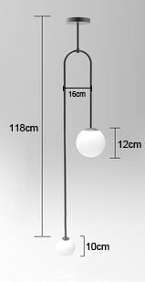 Minimalist Nordic Sphere Pendant LED Lighting For Bedroom Bedside Table Living Room Kitchen Bar Contemporary Home Lighting