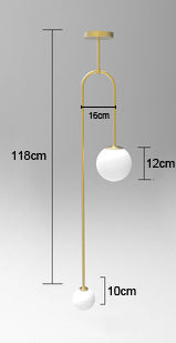 Minimalist Nordic Sphere Pendant LED Lighting For Bedroom Bedside Table Living Room Kitchen Bar Contemporary Home Lighting