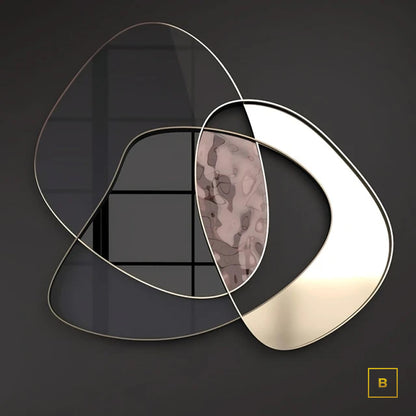 Abstract 3D Effect Dark Geometric Wall Art Square Format Fine Art Canvas Prints Modern Pictures For Luxury Living Room Contemporary Home Office Interior Decor