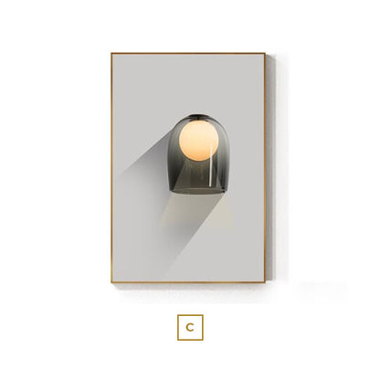 Abstract Dimensional Architectural Geometry Wall Art Fine Art Canvas Prints Modern Pictures For Urban Loft Apartment Living Room Home Office Interior Decor