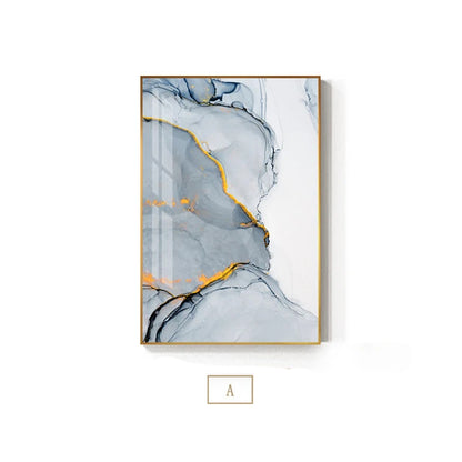 Abstract Fantasy Liquid Marble Print Wall Art Fine Art Canvas Prints Blue Jade Green Contemporary Pictures For Office Or Living Room Decor 7 Colors