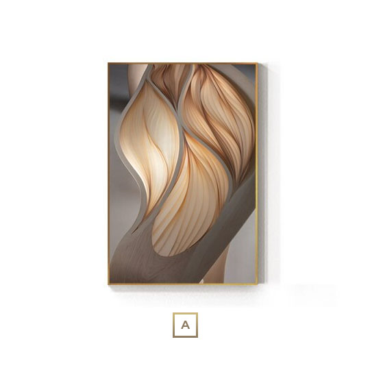 Abstract Flowing Lines Gray Brown Beige Wall Art Fine Art Canvas Prints Modern Pictures For Living Room Bedroom Dining Room Home Office Interior Decor