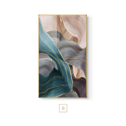Modern Abstract Flowing Ribbon Design Luxury Wall Art Fine Art Canvas Print For Living Room Dining Room Bedroom Pictures Home Office Hotel Interior Decor