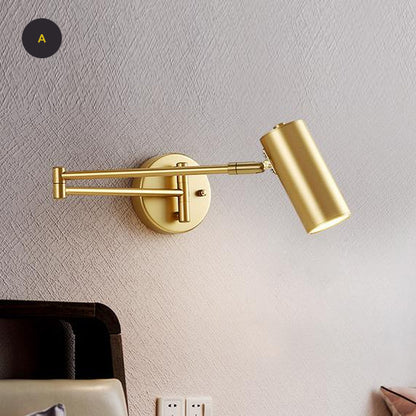 Wall Mounted Long Swing Arm Adjustable Reading Light LED Lamp For Bedroom Bedside Living Room Home Office Contemporary Interior Designer Lighting