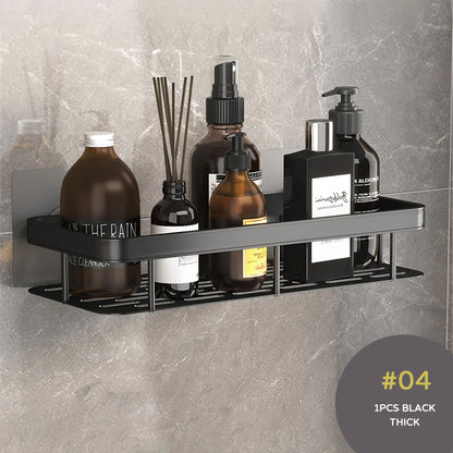 Aluminum Bathroom Shelf For Shampoo Conditioner Cosmetics Storage Washroom Shelving Sundries Organizer Modern Kitchen Shelf Racking