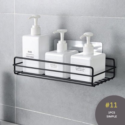 Aluminum Bathroom Shelf For Shampoo Conditioner Cosmetics Storage Washroom Shelving Sundries Organizer Modern Kitchen Shelf Racking