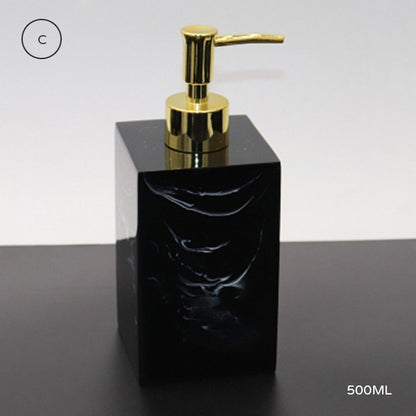 Black Marble Design Bathroom Accessories Set Toothbrush Holder Tissue Box Storage Tray Soap Dispenser For Luxury Hotel Home Office Washroom Supplies