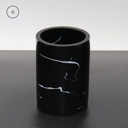 Black Marble Design Bathroom Accessories Set Toothbrush Holder Tissue Box Storage Tray Soap Dispenser For Luxury Hotel Home Office Washroom Supplies