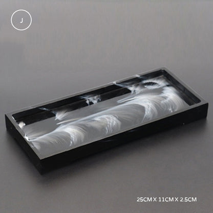 Black Marble Design Bathroom Accessories Set Toothbrush Holder Tissue Box Storage Tray Soap Dispenser For Luxury Hotel Home Office Washroom Supplies