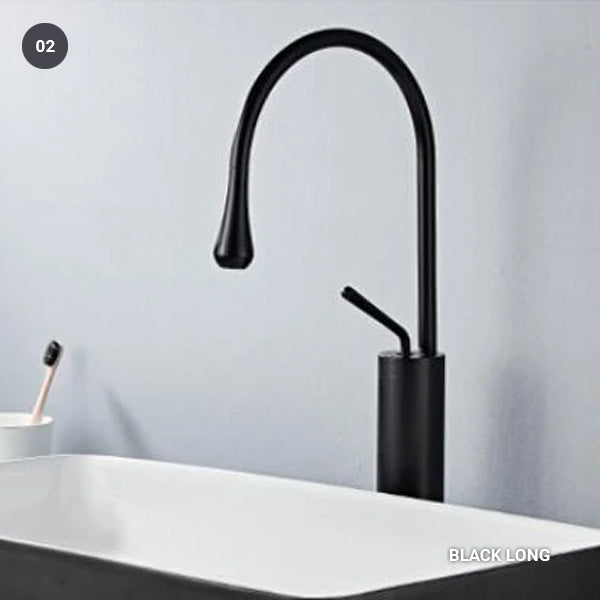 Brass Mixer Tap For Bathroom Basin Modern Contemporary Design Single Lever 360 Degree Rotation Spout For Kitchen Or Bathroom