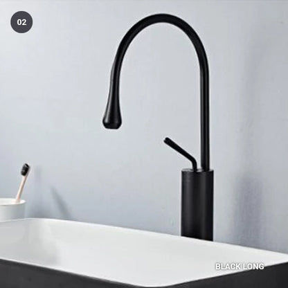Brass Mixer Tap For Bathroom Basin Modern Contemporary Design Single Lever 360 Degree Rotation Spout For Kitchen Or Bathroom