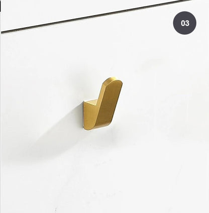 Brushed Gold Bathroom Series Modern Elegant Designer Bathroom Fittings Bathroom Shelf Shower Rack Loo Roll Holder Towel Rack For Washroom Bathroom