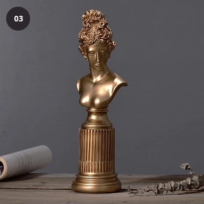 Classic Sculptures Venus Bust Figures Resin Cast Roman Statues Nordic Ornaments Tabletop Decor Retro Luxury Modern Home Decor