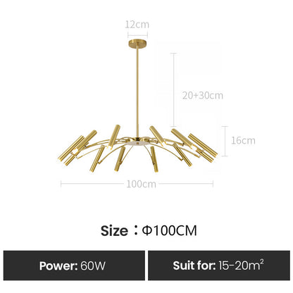 Contemporary Interior Lighting LED Chandelier Modern Ceiling Light Fixture For Luxury Loft Apartment Living Room Architectural Lighting Design