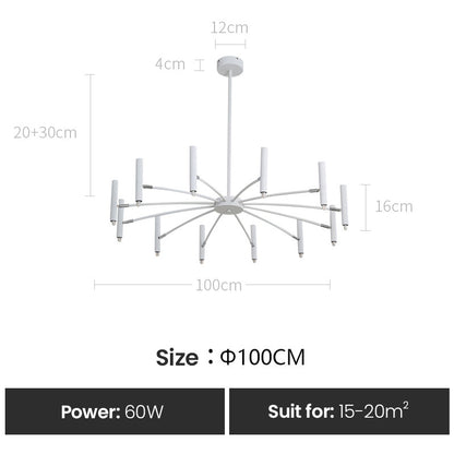 Contemporary Interior Lighting LED Chandelier Modern Ceiling Light Fixture For Luxury Loft Apartment Living Room Architectural Lighting Design