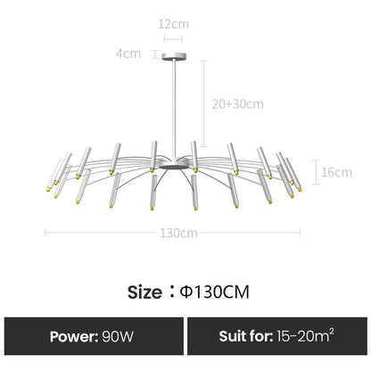 Contemporary Interior Lighting LED Chandelier Modern Ceiling Light Fixture For Luxury Loft Apartment Living Room Architectural Lighting Design
