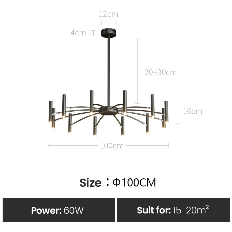 Contemporary Interior Lighting LED Chandelier Modern Ceiling Light Fixture For Luxury Loft Apartment Living Room Architectural Lighting Design