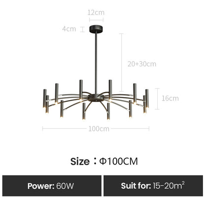 Contemporary Interior Lighting LED Chandelier Modern Ceiling Light Fixture For Luxury Loft Apartment Living Room Architectural Lighting Design