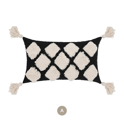 Cotton Linen Tassel Boho Cushion Cover Modern Neutral Color Pillow Cases Covers For Sofa Throw 45x45cmCushions Bohemian Living Room Decor