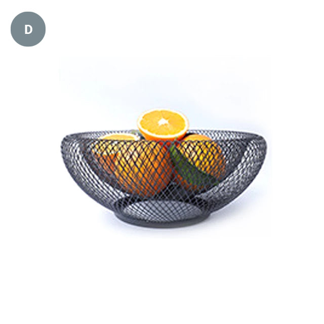 Geometric Metalwork Fruit Baskets Nordic Style Iron Art Tabletop Storage Bowls For Fruit And Snacks Modern Kitchenware Decor