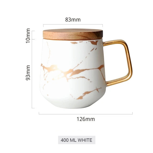 Golden Marble Italian Coffee Mug Ceramic Cup For Morning Coffee Or Afternoon Tea Cup Sets Available In 4 Sizes With Saucer And Lid Stylish Coffeeware