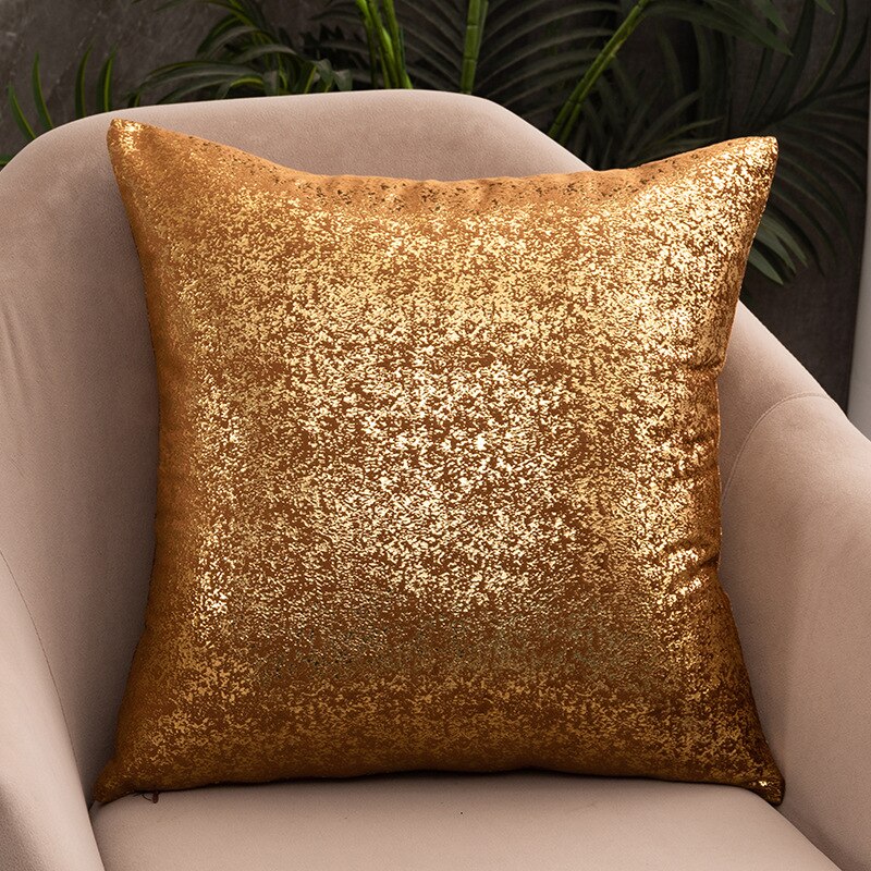 Luxury Fashion Golden Specked Velvet Cushion Cases 45x45cm For Living Room Sofa Covers For Settee Cushions Case Glam Home Interior Decor